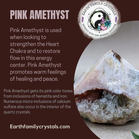 Pink Amethyst Meaning, Amethyst Meaning Crystals, Amethyst Crystal Properties, Amethyst Meaning, Crystal Tips, Pink Amethyst Crystal, Blue Amethyst, Earth Gift, Crystal Properties