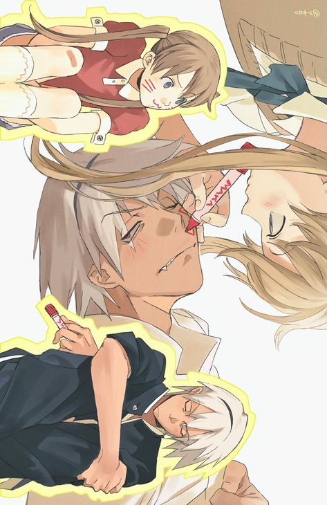 Soul And Maka Fanart, Ignatz Victor, Soul Eater Evans Fanart, Soul Evans Fanart, Make And Soul, Spirit Soul Eater, Soul Soul Eater, Soul Fanart, Maka X Soul