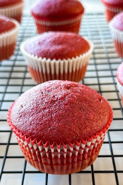 Beet Red Velvet Cupcakes (No artificial color) - Carve Your Craving Recipe With Beets, Eggless Red Velvet Cake, Best Red Velvet Cake, Beet Powder, Red Cupcakes, Red Velvet Cake Recipe, Beet Root, Red Velvet Cookies, Red Cake