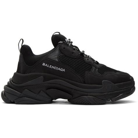 BALENCIAGA BALENCIAGA BLACK TRIPLE S SNEAKERS. #balenciaga #shoes Balenciaga Triple S Black, Shoes Balenciaga, Balenciaga Men, Black Balenciaga, Balenciaga Women, Balenciaga Sneakers, Balenciaga Black, Mens Designer Shoes, Sole Sneakers