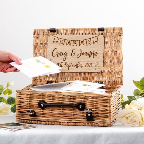 Wedding Card Hamper, Personalized Wedding Card Box, Card Basket, Keepsake Wedding, Wedding Card Box, Engagement Gifts For Couples, Wedding Engagement Gifts, Personalized Napkins, Wedding Guest Book Alternatives