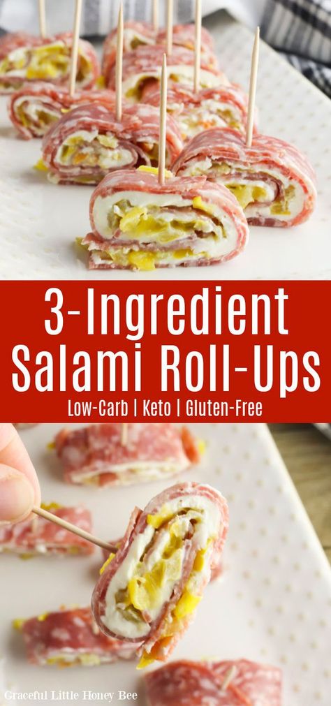 Salami Cream Cheese, Salami Appetizer, Salami Rolls, Salami Recipes, Cream Cheese Roll Up, Pickled Peppers, Sliced Salami, Cream Cheese Rolls, Losing 40 Pounds