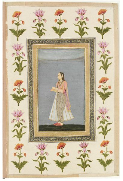 Mughal Borders, Mughal Prints, Mughal Miniature Paintings, Wine Flask, Mughal Art Paintings, Mughal Paintings, Persian Miniature, Indian Painting, Indian Paintings