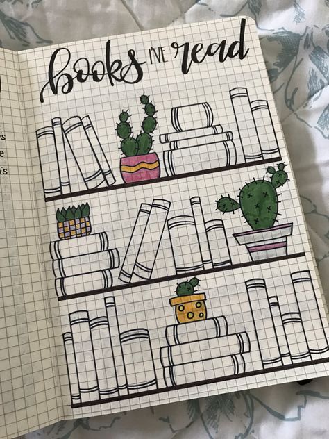 Books Ive Read Journal, Bujo Bookshelf, Books Ive Read Bullet Journal, Book Tracker Bullet Journal, Bullet Journal Key, Bullet Journal Mood Tracker Ideas, Bullet Journal Ideas Templates, Bullet Journal Paper, Bulletin Journal Ideas