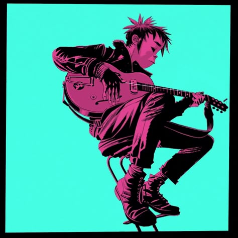 Gorillaz, Guitar, Blue