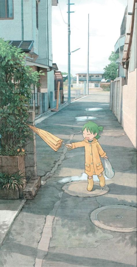 Comfort Anime Wallpaper, Yotsubato Wallpaper, Yotsuba Background, Yotsuba Lockscreen, Yotsuba Koiwai Wallpaper, Nichijou Wallpapers, Juminocore Wallpaper, Yotsuba Wallpaper, Cute Wallpaper Lockscreen