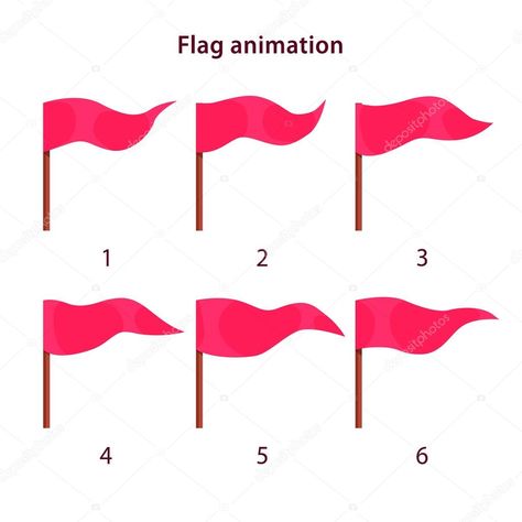 Flag animation Flag Animation, Animation References, Animation Reference, Triangle Shape, Canada Flag, Game Design, Country Flags, Stock Illustration, Flag