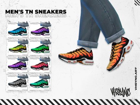 [VHSync] Men's TN Sneakers - The Sims 4 Create a Sim - CurseForge Mens Shoes Cc Sims 4, Sims 4 Cc Clothes Male Shoes Nike, Nike Socks Sims 4 Cc, Sims 4 Men Shoes, Sims 4 Cc Men Shoes, Sims 4 Shoes Cc Sneakers, Sims 4 Sneakers Cc, Tn Shoes, Sims Clothes