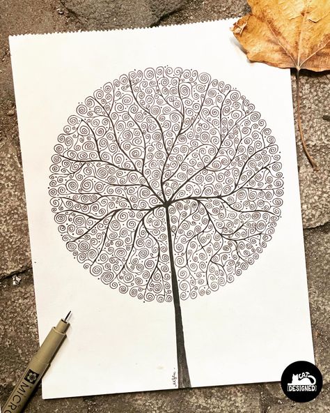 #design #graphic #illustration #zentangle #inkpen #handdrawing #nature #naturedrawing #treedrawing Zentangle Tree, Unique Zentangle Drawings, Doodle Art Flowers, Zen Doodle Patterns, Tree Of Life Art, Zentangle Artwork, Zen Doodle Art, Art Hobbies, Zentangle Drawings