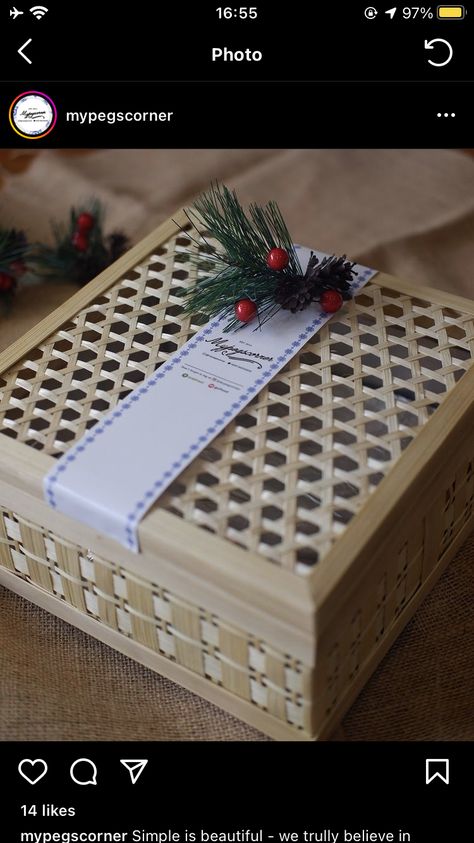 Indian Wedding Invitation Box, Handmade Hamper, Christmas Cookies Packaging, Christmas Brownies, Tea Logo, Seed Kit, Bamboo Decor, Hamper Boxes, Bamboo Box