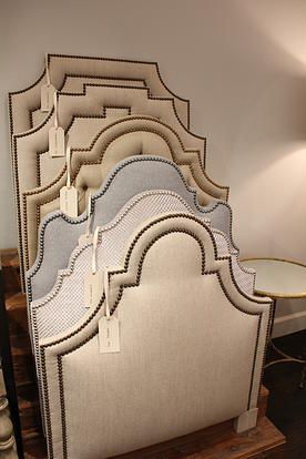 Upholster Headboard, Custom Upholstered Headboard, Diy Headboard Upholstered, Headboard Shapes, Beautiful Headboards, Bed Headboard Design, Upholstered Headboards, Casa Country, Diy Headboards