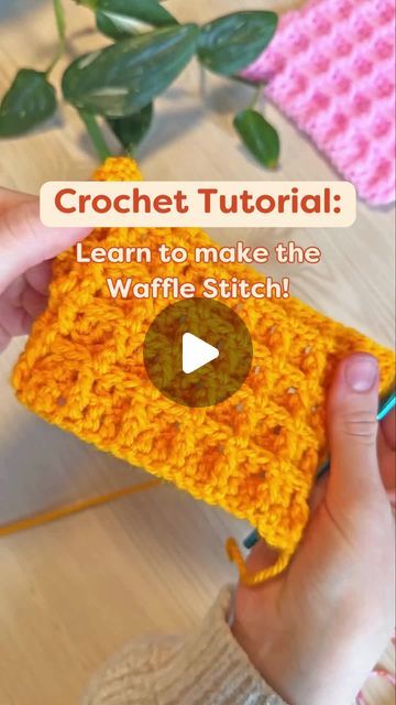 12K views · 1.1K likes | Hobbii - Yarn & Free Patterns on Instagram: "It is Friday, our favorite day during International Crochet Month! 🫶  This Friday, we're diving into the cozy depths of the waffle stitch - a stitch as delicious and comforting as it's name! 🧇😋  Perfect for adding texture to any project, the waffle stitch creates a beautiful, dense fabric that's ideal for blankets, scarves, and everything in between. 😍  Why do we love it? Well it is the irresistible texture! 🧶  Have you made a project with the waffle stitch? 🤩  Here's the pattern written out:  First, grab yarn and crochet hook...  1) Chain a multiple of 3+2. (Turning chain counts as the 1st stitch) 2) Work a row of double crochets (DC) 3) Chain 3, turn 4) DC into the front post (FP DC) 5) DC into the next 2 stitche Waffle Stitch Crochet Tutorial Videos, Crochet Waffle Bag Free Pattern, Double Waffle Stitch Crochet, Waffle Stitch Crochet Tutorial, Waffle Stitch Crochet Blanket, Waffle Crochet Stitch, Waffle Stitch Crochet, Hobbii Yarn, It Is Friday