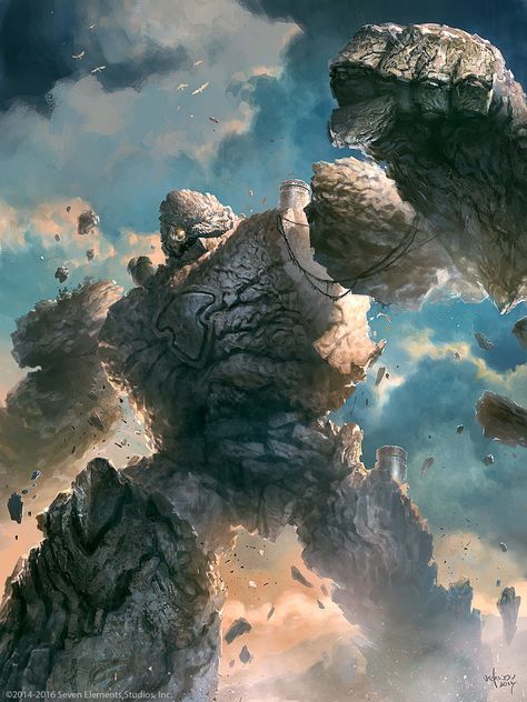 Stone Golem, Space Monster, Earth Powers, Fantasy Wizard, Concept Art World, 다크 판타지, Monster Concept Art, Concept Artist, Fantasy Places