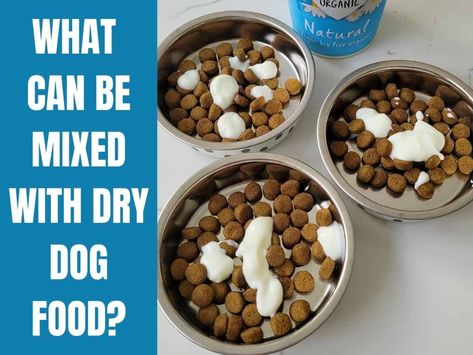 Dog Wet Food Recipe, Wet Food For Dogs, Best Dog Food Toppers, Dog Topper Food, Homemade Food Topper For Dogs, Dog Food Mix Ins, Dog Food Meal Toppers, Slow Feeder Dog Recipes, Dry Dog Food Add Ins