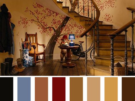 Film Color Palette, Paddington Film, Monochromatic Photography, Movie Color Palette, House Color Palettes, Grand Budapest Hotel, Budapest Hotel, Warm Colour Palette, Film Set