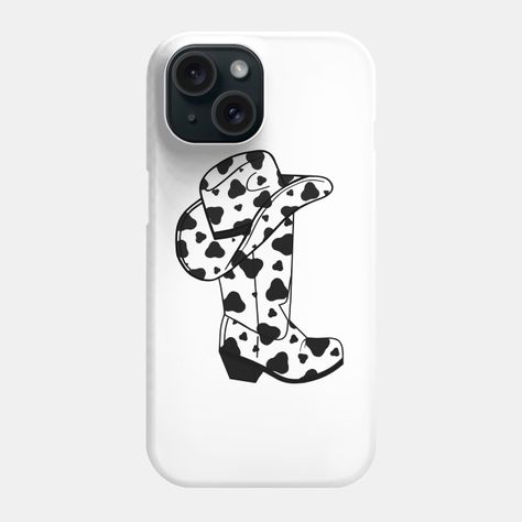 A black and white cow print cowboy boot and cowboy hat for country and western line dancing. -- Choose from our vast selection of phone cases to match with your cell phone to make the best phone case. Pick your favorite: Movies, TV Shows, Art, and so much more! Available for iPhone 13, iPhone 13 mini, iPhone 13 Pro, iPhone 13 Pro Max, iPhone 12, iPhone 12 mini, iPhone 12 Pro, iPhone 12 Pro Max, iPhone 11, iPhone 11 Pro, iPhone 11 Pro Max, iPhone X, iPhone XS, iPhone XS Max, iPhone XR, iPhone 8, Country Phone Cases, Black And White Cow Print, White Cow Print, Country And Western, Black And White Cow, Dance Boots, Cow Spots, Girl Phone Cases, Pretty Iphone Cases