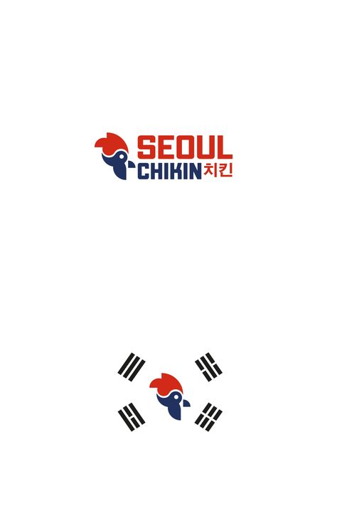 Design #58 by wilndr | Design a Korean Fried Chicken brand! Korean Brand Logo, Fried Chicken Logo Design, Korean Restaurant Logo, Fried Chicken Branding, Korean Food Logo, Korean Logo Design, Korean Branding, Chicken Branding, Korea Logo