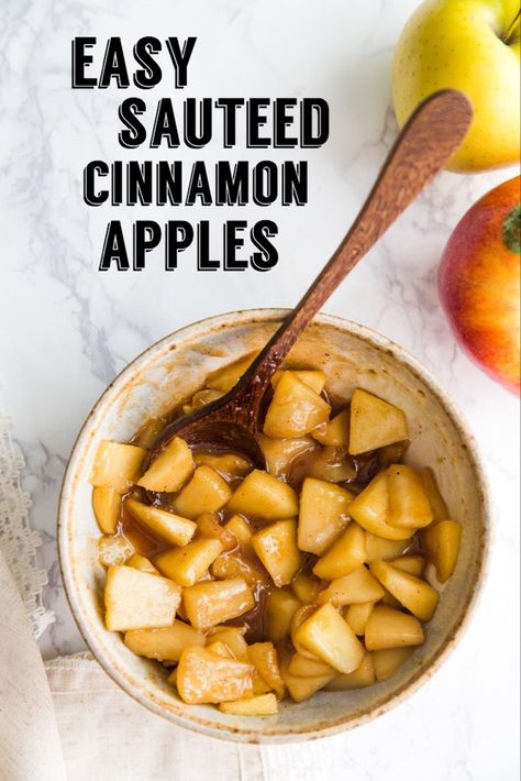 Cooked Apples For Pancakes, Apples On Pancakes, Apple Cinnamon Topping For Pancakes, Cinnamon Apple Topping, Apple Cinnamon Pancakes Easy, Apples For Pancakes, Apple Sauteed, Apple Topping For Pancakes, Apple Tartin