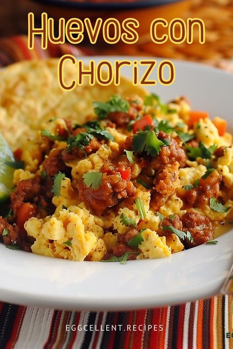 If you’re looking for an inviting and robust meal to start your day, the Huevos Revueltos con Chorizo recipe is your go-to choice. #Huevos con Chorizo #Huevos con Chorizo receta #Huevos con Chorizo breakfast #huevos con chorizo y papas #huevos con chorizo y frijoles #huevos con chorizo burritos #huevos con chorizo español #chorizo con papas y huevos burrito #how to make huevos con chorizo Chorizo And Eggs Breakfast, Chorizo And Eggs Recipe, Egg Breakfast Recipes Easy, Chorizo Recipe, Chorizo Breakfast, Chorizo And Eggs, Breakfast Recipes Easy Quick, Healthy Egg Breakfast, Healthy Brunch Recipes