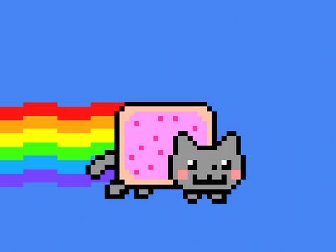 Nyan Cat by Allan Langer Tac Nyan, Nya Cat, Dead Mau5, Unicorn Games, Cat Toilet Training, Doctor Whooves, Pop Tart, Cat Toilet, Nyan Cat