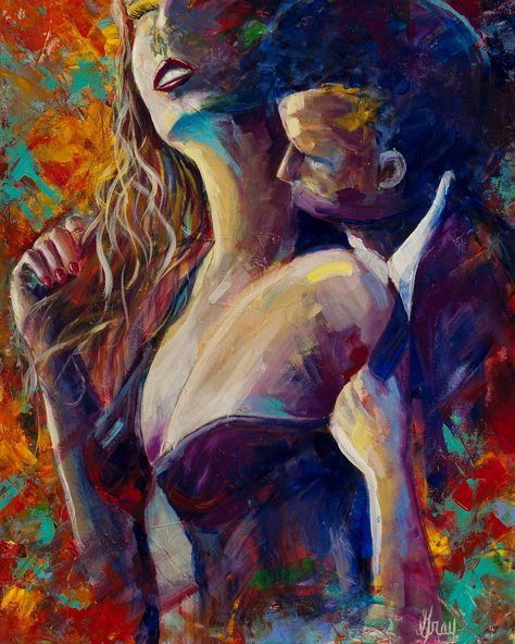 ROMANTIC Bedroom CANVAS Art * Man and Woman * Intimate Bedroom Art * Giclee Print on Canvas of the Original Painting *Wonderful Tonight* by GrayArtus on Etsy Painting Love Couple, Bedroom Canvas Art, Love Canvas Painting, Wonderful Tonight, Artsy Ideas, Romantic Photos Couples, Bedroom Canvas, Impressionist Art, Bedroom Art