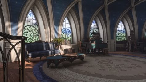 Ravenclaw Common Room Hogwarts Legacy, Hogwarts Legacy Common Rooms, Ravenclaw Dormitory, Hp Visuals, Shifting Places, Ravenclaw Room, Hogwarts Dorm, Hogwarts Common Rooms, Hogwarts University