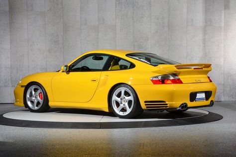 Porsche 996 Turbo 2002 - elferspot.com - Marketplace for Porsche Sports Cars Porsche 996 Turbo, 996 Porsche, 996 Turbo, Porsche 996, Column Covers, Porsche Sports Car, Sport Seats, Yellow Accents, Steering Column