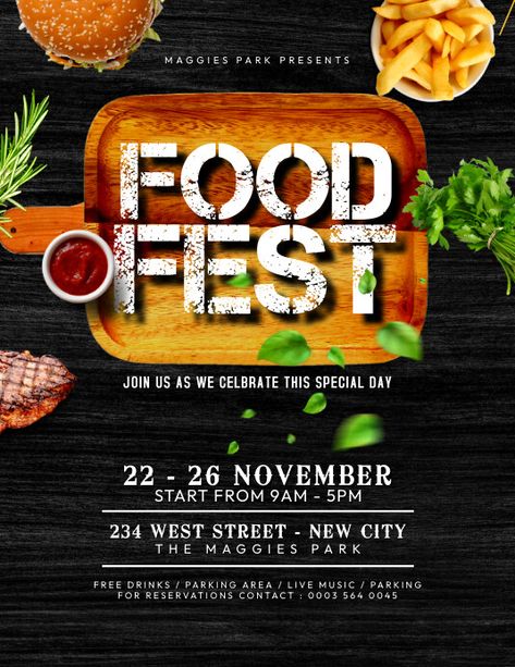 Events Poster, Restaurant Promotions, Food Fest, Menu Flyer, Restaurant Flyer, Festival Flyer, Food Events, Restaurant Marketing, Business Flyers