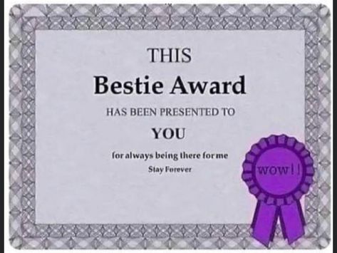 Funny Awards Certificates, Words For Best Friend, Funny Awards, Team Quotes, Award Ideas, Truth And Dare, Hot Mommy, Easy Paper Crafts Diy, Best Friends Quotes