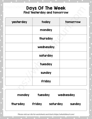 Days of the week - Worksheet 1 - Your Home Teacher Days In A Week Worksheet, Days Of The Week Worksheet, English Quiz, Day Name, Column Table, Esl Lessons, Days Of The Week, Name Day, Kindergarten Worksheets