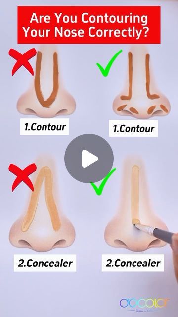 Makeup on Instagram: "Are you contouring your nose correctly? 😍
@docolor_official" Face Hair, Hair And Nails, Hair Nails, Make Up, Nails, Makeup, Hair, Instagram