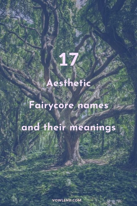 These aesthetic names will fit your fairycore style and expression. Fairy Names With Meaning, Fairy Words Aesthetic, Fairy Names Aesthetic, Fairycore Island Names, Freyacore Aesthetic, Your Name Core, Fairycore Usernames, Fake Name Ideas, Ethereal Names For Boys