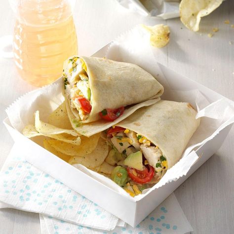 Avocado-Ranch Chicken Wraps Avocado Chicken Wrap, Beach Lunches, Boat Meals, Beach Picnic Foods, Summertime Ideas, Ranch Wraps, Lebanon Missouri, Cold Sandwich Recipes, Walnut Chicken