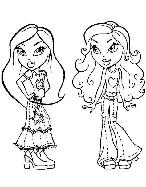 Bratz Coloring Pages, Color By Number Coloring Pages, Number Coloring Pages, Bratz Coloring, Avengers Coloring Pages, Doll Drawing, Coloring Page Ideas, Coloring Pages For Girls, Cartoon Coloring Pages