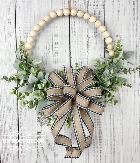 This Wreaths item by TinRoofDecorDesigns has 131 favorites from Etsy shoppers. Ships from Cleburne, TX. Listed on Feb 25, 2024 Large Wooden Bead Wreath, Diy Wreaths For Front Door All Year, Indoor Wreath Ideas Living Rooms, Beaded Wreath Ideas, Bead Wreath Ideas, Beaded Wreath Diy, Round Wreaths For Front Door, Wood Bead Wreath Diy, Beaded Hoop Wreath