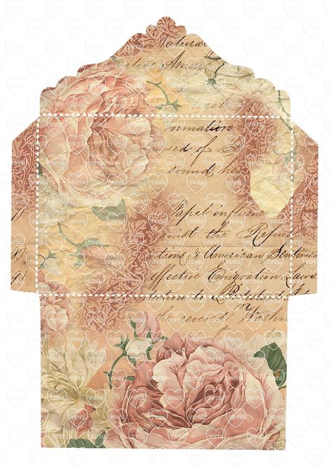 Vintage Writing Paper Printable, Printable Envelope Template Free, Valentines Journal, Free Printable Envelopes, Envelope Template Printable, Envelope Printable, Vintage Notes, Stationary Printable, Mail Art Envelopes