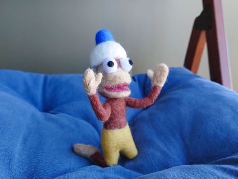 Needle Felted Pipo Monkey from Ape Escape! Tutorial video on Youtube Channel: HoiArts #needlefelting #needlefeltingtutorial #pipomonkey #apeescape #サルゲッチュ #ピポサル #羊毛フェルト Ape Escape, Needle Felting Tutorial, Tutorial Video, Needle Felted, Needle Felting, Youtube Channel, Youtube Videos, Felt, Quick Saves