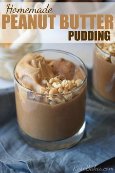 Peanut Butter Pudding, Butter Pudding, Custard Pudding, Homemade Pudding, Peanut Butter Desserts, Cold Desserts, Homemade Peanut Butter, Pita Chips, Peanut Butter Recipes