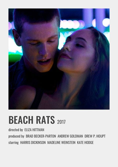 Beach Rats Movie, Rat Movie, Film Collage, Beach Rats, Polaroid Movie Poster, Queer Cinema, Harris Dickinson, Tv Series To Watch, Girly Movies