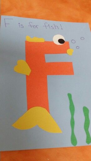 Letter F Fish Craft, F Projects For Preschool, F For Fish Craft, Letter F Crafts For Kindergarten, Letter F Art Preschool, F Is For Fish Craft, F Is For Craft, Letter F Crafts For Preschoolers, Letter F Crafts