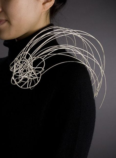 Shoulder Jewelry, Sculptural Jewelry, Conceptual Fashion, Body Adornment, Futuristic Fashion, Unusual Jewelry, Contemporary Jewellery, Yohji Yamamoto, Contemporary Jewelry