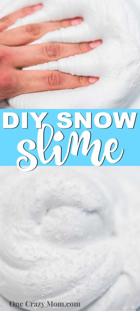 Snow Slime is so fun to make and only requires a few supplies. This is super easy and the kids will go crazy over this snow slime recipe. Snow Slime For Kids, Winter Slime For Kids, White Slime Recipe, New Years Slime For Kids, How To Make Snow Fizz Slime, Slime With Instant Snow, Sensory Snow Recipe, Snow Fizz Slime Recipe, Cornstarch Slime Recipe