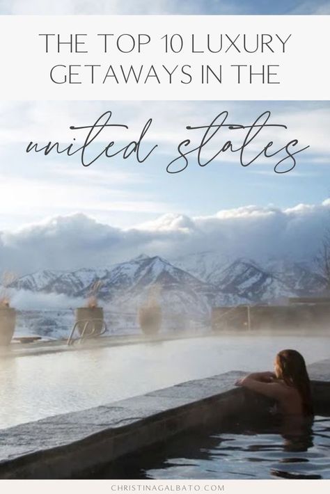 The best United States vacations are actually amazingly beautiful travel locations!  If you don't believe me, check out my list of the top 10 most luxurious getaways in the US, and get traveling today! Romantic Destinations United States, Best Couples Vacation Usa, Cool Hotels In United States, Romantic Airbnb United States, Resorts Usa, Aspen Resort, Cheap Romantic Getaways U.s. States, Places In Usa, Luxury Getaway