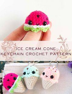 Mushroom Patterns, Keychain Crochet Pattern, Crochet Market, Keychain Crochet, Crochet Mushroom, Crochet Keychain Pattern, Pola Amigurumi, Market Ideas, Crochet Food