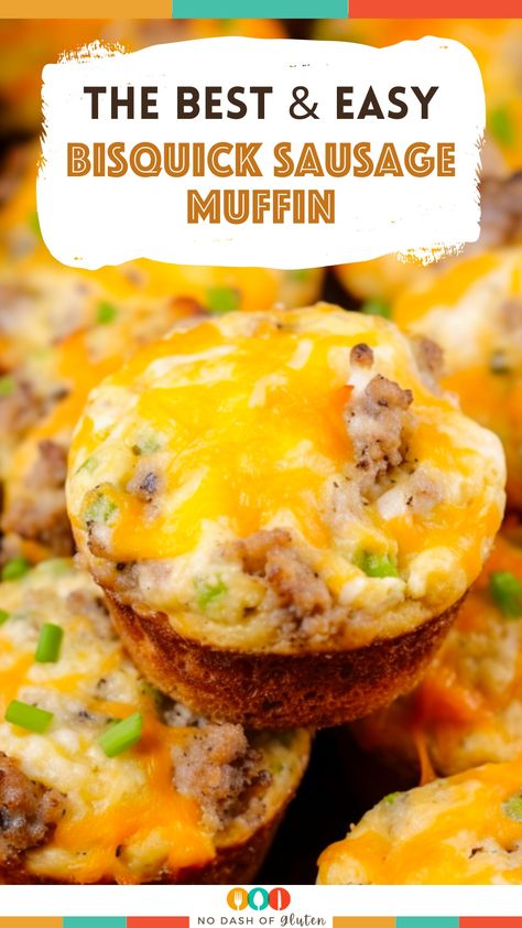 Bisquick Breakfast Muffins, Bisquick Sausage Muffins, Bisquick Muffins, Sausage Muffin, Bisquick Sausage, Sausage Breakfast Muffins, Sausage Egg Muffins, Sausage Appetizers, Sausage Muffins