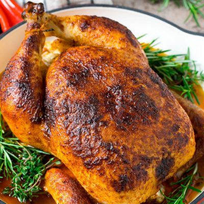 Rotisserie Chicken - Dinner at the Zoo Oven Roasted Whole Chicken, Rotisserie Chicken Recipe, Seasoned Butter, Brine Chicken, Whole Chicken Recipes, Whole Roasted Chicken, Turkey Recipes Thanksgiving, Thanksgiving Food Desserts, Whole Chicken