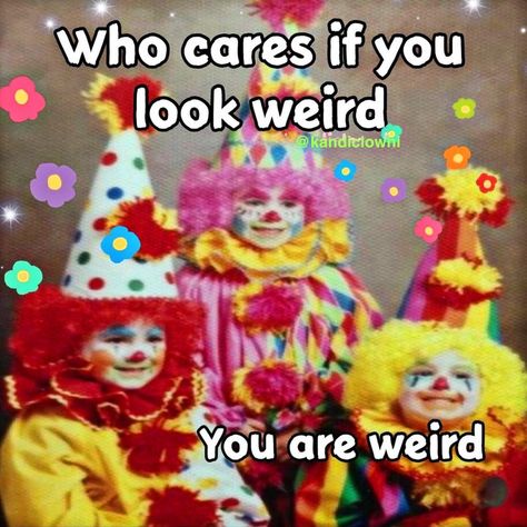 Clown Party Decorations, Cute Clown Aesthetic, Clown Jokes, Clown Ice Cream, Ice Cream Clown, Clowncore Pfp, Clown Quotes, Clown Bear, Silly Clown