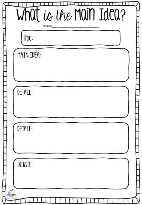 Main Idea Graphic Organizer Free, Main Idea And Details Anchor Chart, Main Idea Details Graphic Organizer, Main Idea And Details Graphic Organizer, Main Idea Key Details, Brainstorming Graphic Organizer, Main Idea Graphic Organizer, Identifying Main Idea And Supporting Details, Main Idea Worksheet