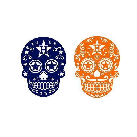 Houston Astros Sugar Skulls SVG JPG Digital Download | Etsy Astros Svg, Houston Astros Shirts, Hand Turned Pens, Custom Personalized Gifts, Sugar Skulls, Handmade Greetings, Houston Astros Logo, Cricut Vinyl, Dots Art