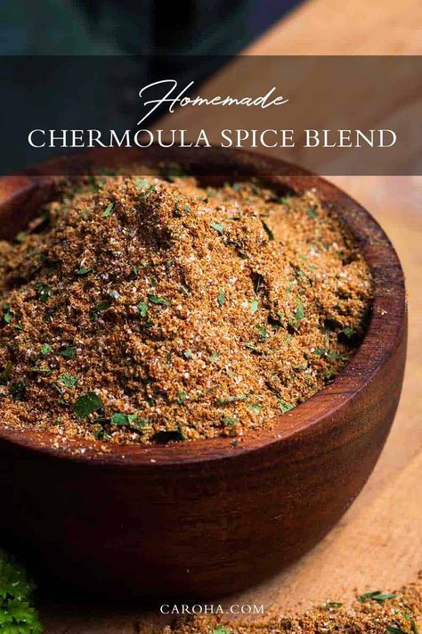 Chermoula spice mix is a must-try North African seasoning blend. Perfect for Moroccan tagines, lamb dishes, and BBQ chicken. Spice For Rice, Diy Herb Blends, Italian Spice Blend, All Spice Recipe, African Seasoning, Mexican Spice Blend, Chermoula Chicken, Moroccan Spice Blend, Mediterranean Seasoning